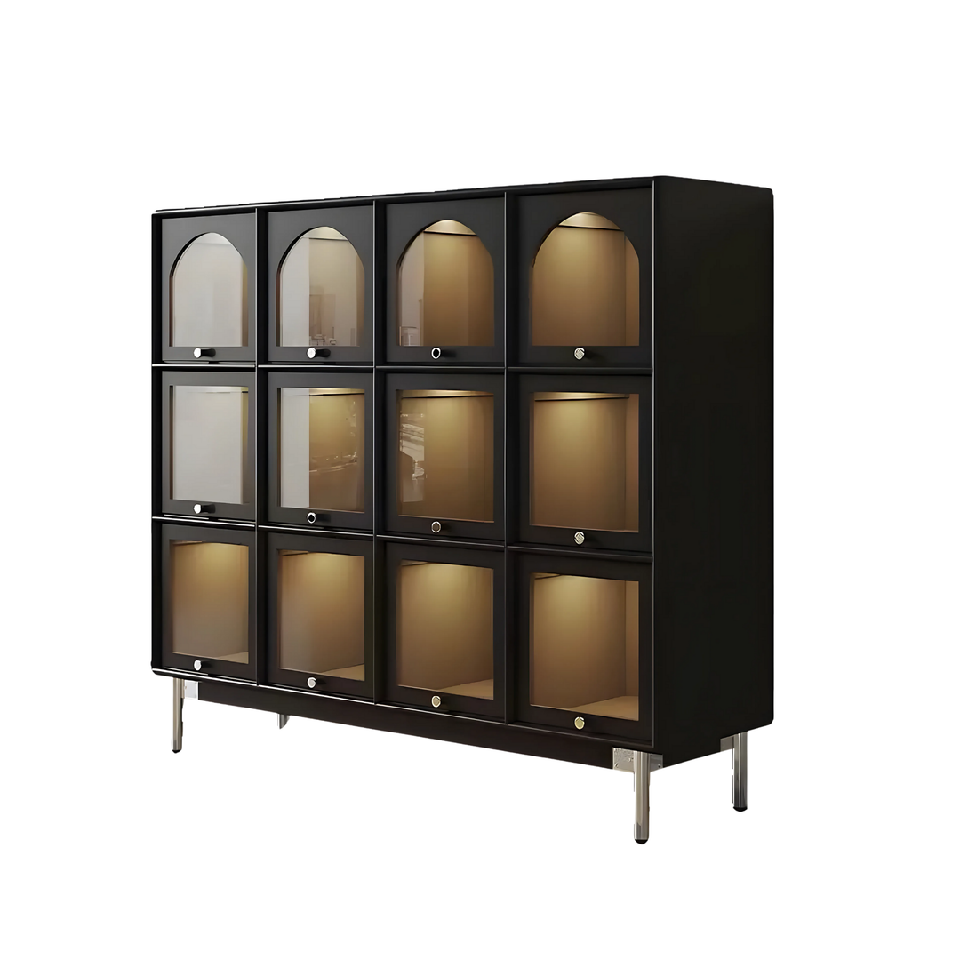 VERTU Rustic Pine Wood Display Cabinet