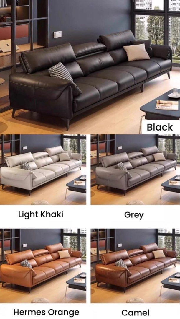 KORDEL Modern Leather Sectional Sofa