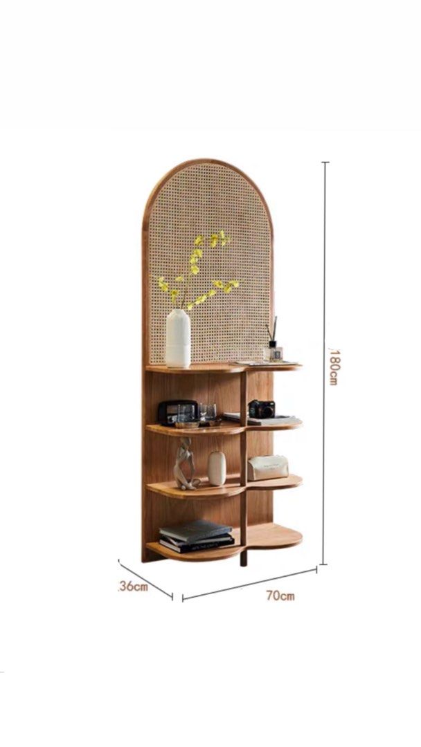 ARVE Modern Rattan Display Shelf