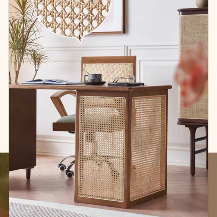 HOUSTON Rustic Walnut Solid Wood Desk