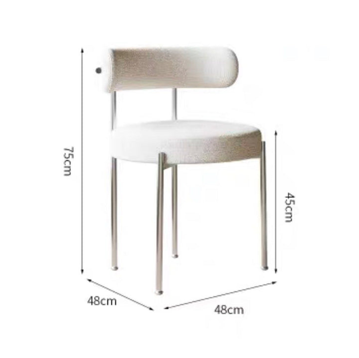 ELA Modern Boucle Dining Chair