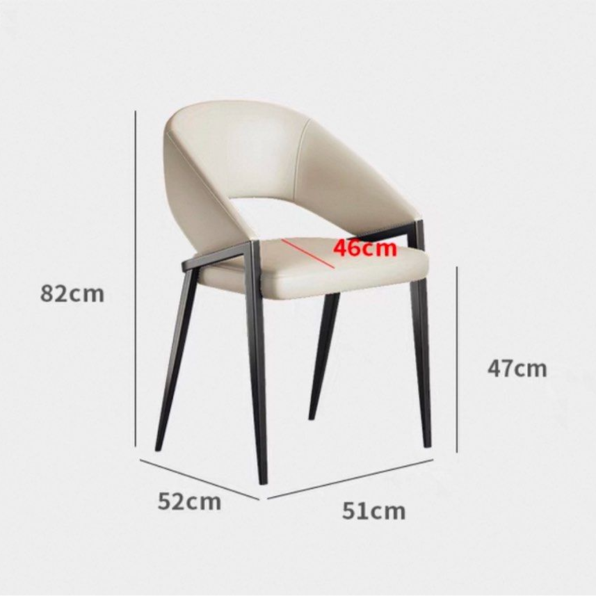 MOKIERA Modern Leather Dining Chair