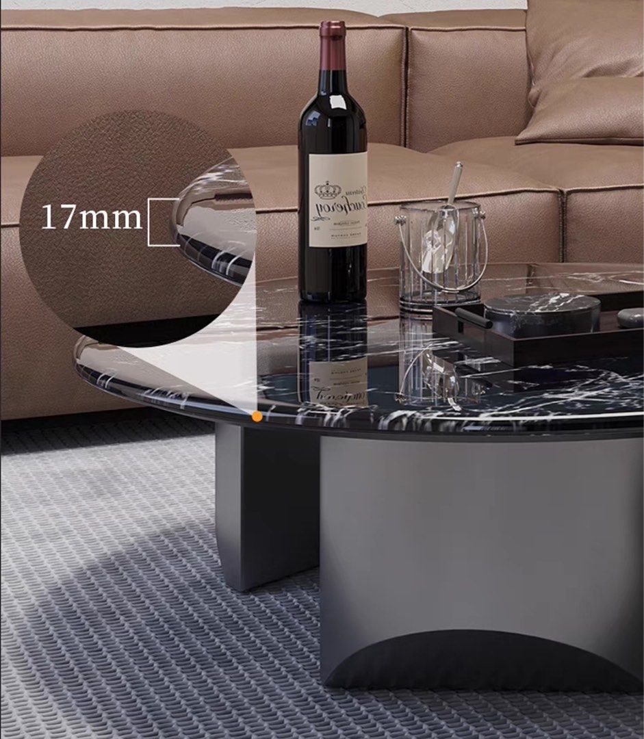 BARNETT Modern Marble Round Coffee Table