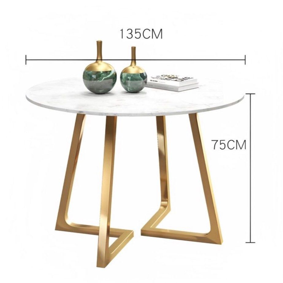 FARINA Modern Round Marble Dining Table