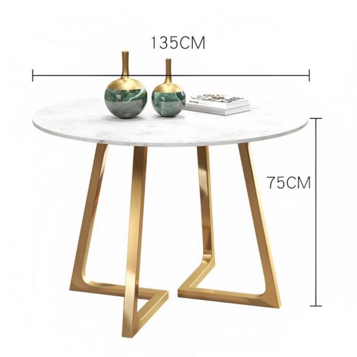FARINA Modern Round Marble Dining Table