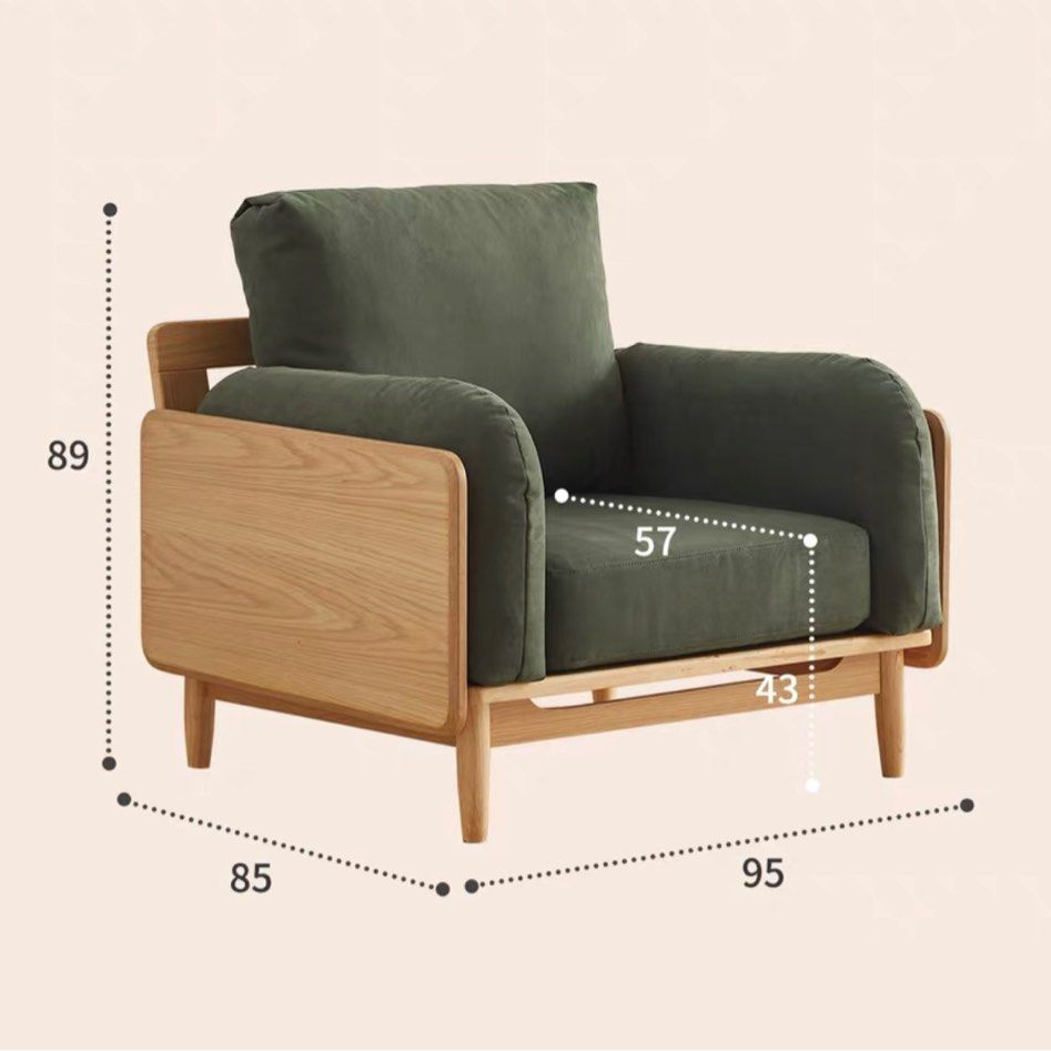 KYRA Scandinavian Fabric Armchair