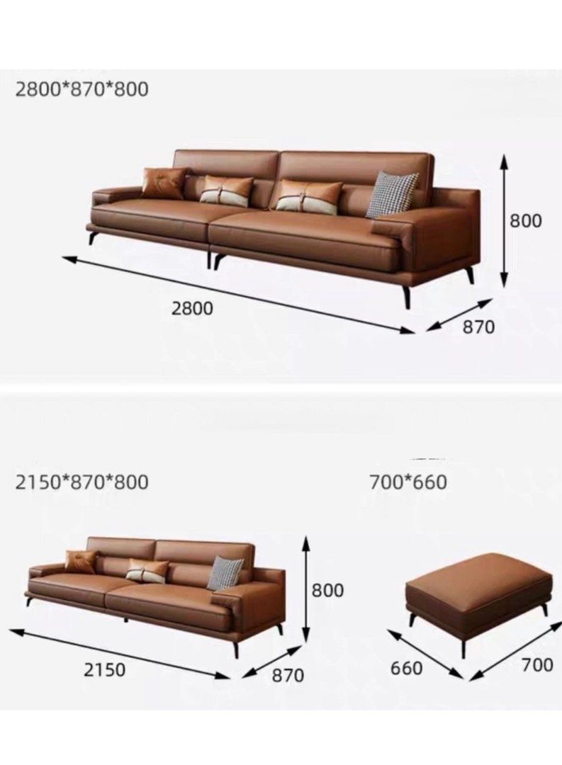 VAST Modern Leather Sofa