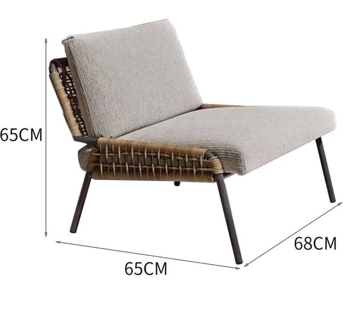 KENNY Wood Outdoor Lounge Chair ex