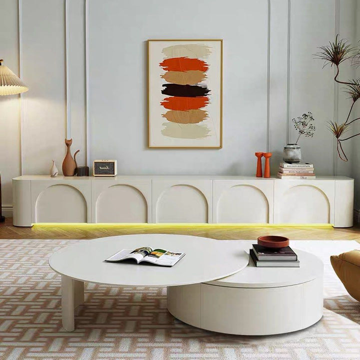 GEROM Japandi LED TV Console