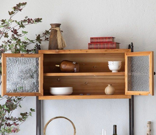 HARLING Rustic Solid Wood Tall Cabinet