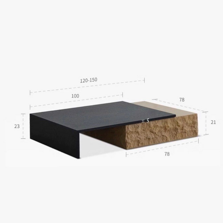 BLAKE Modern Travertine Coffee Table
