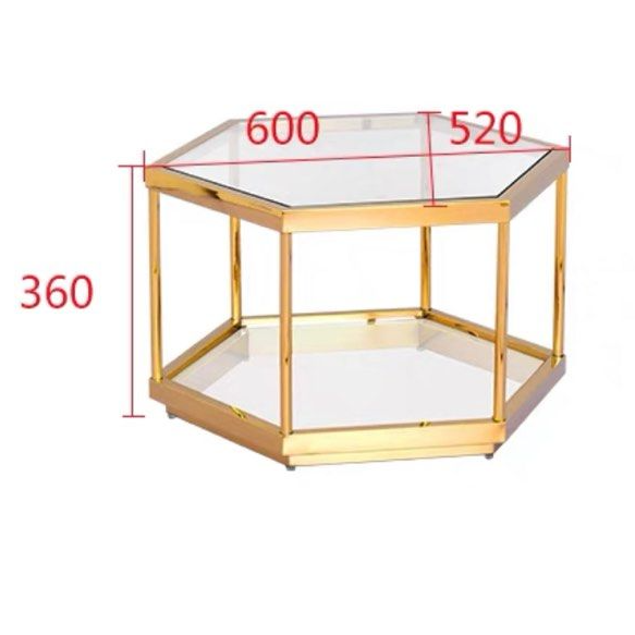 TANIA Modern Honeycomb Glass Coffee Table
