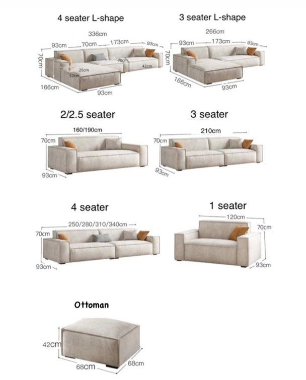 MERELLI Modern Leathaire Sofa