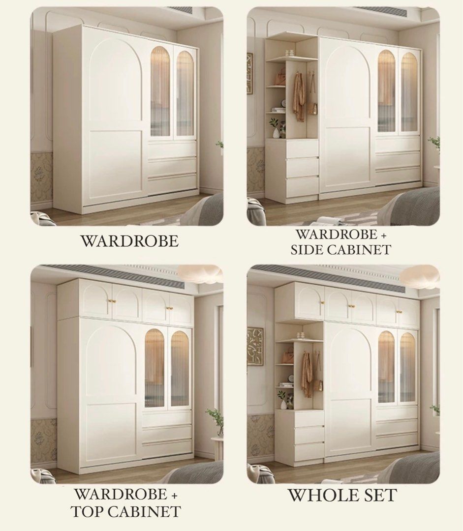 JENNIE Modern Cream Wardrobe