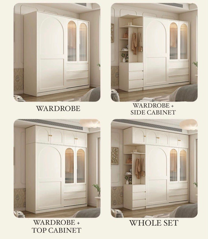 JENNIE Modern Cream Wardrobe