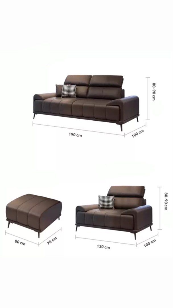 ARLETTA Modern Genuine Leather Sofa