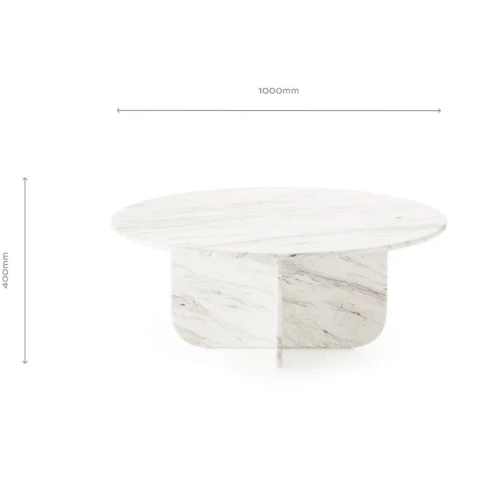 HILBERT Modern Natural Marble Coffee Table