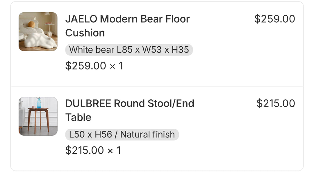 Custom Order Link