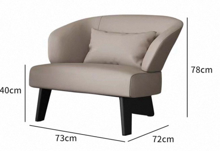 LYRO Modern Leather Lounge Chair