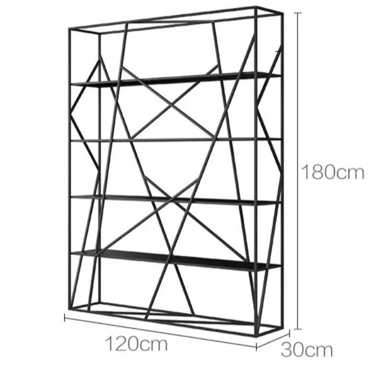 APOLONIO Modern Abstract Wireframe Bookshelf
