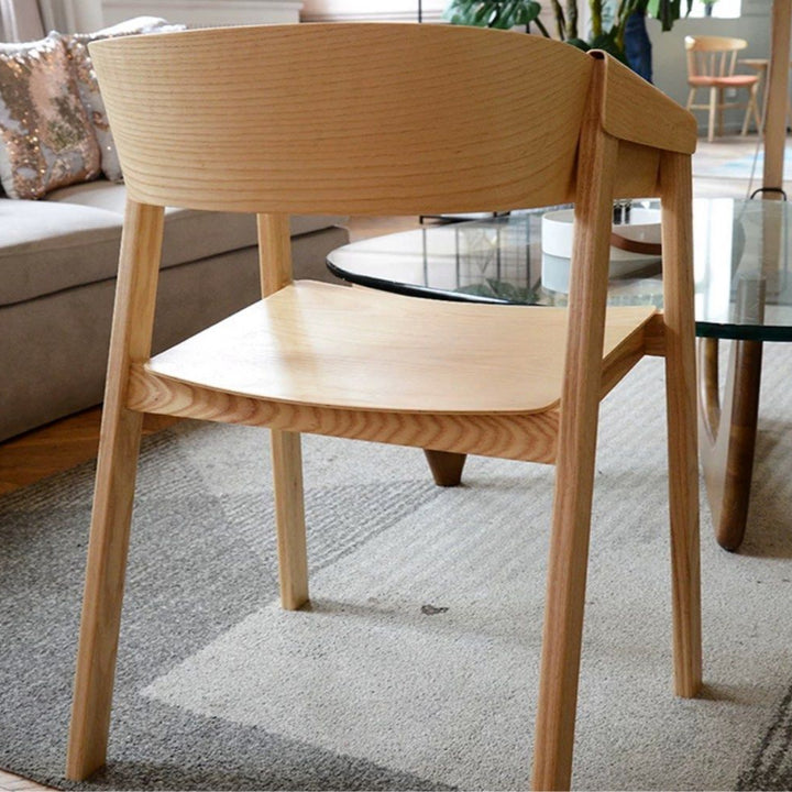 LAGO Modern Oak Wood Dining Chair