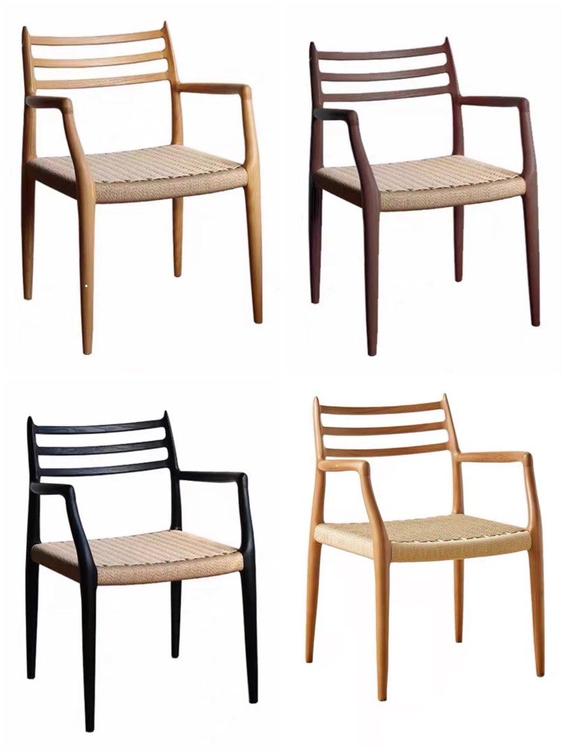SERIO Solid Wood & Rattan Dining Chair