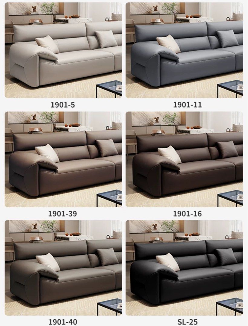 JOSH Modern Genuine Leather Sofa