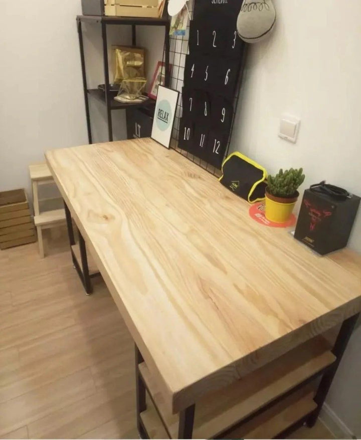 HUNTER Modern Industrial Solid Wood Office Table