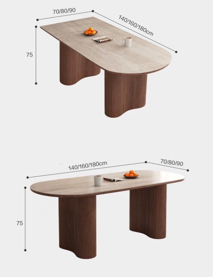 DOBER Wabi Sabi Travertine Dining Table