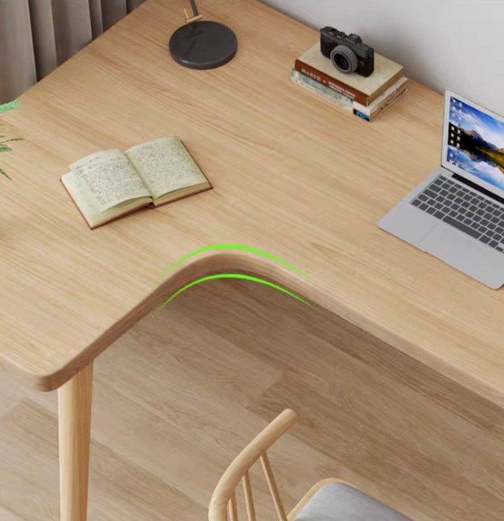 HURLEY Curved Solid Wood Study Desk