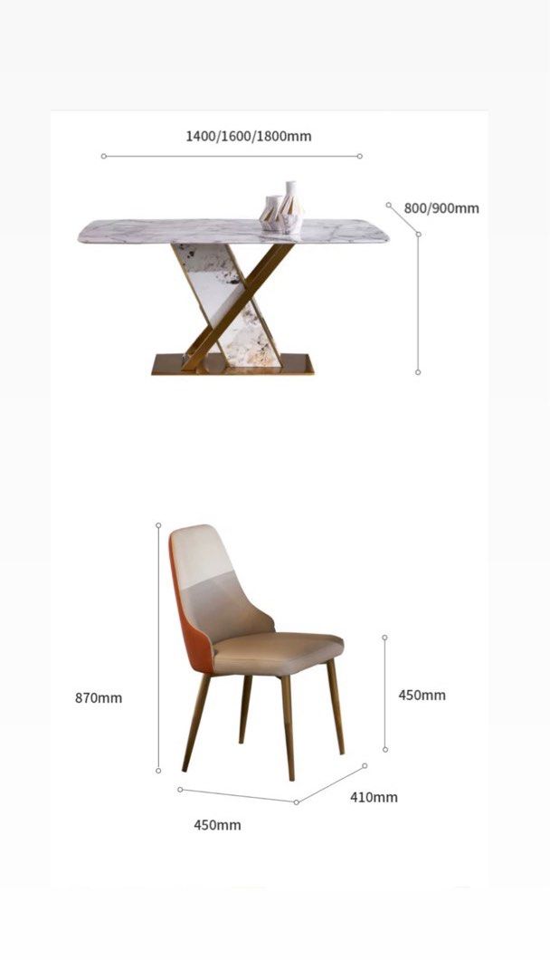 HUDSON Natural Marble Dining Table