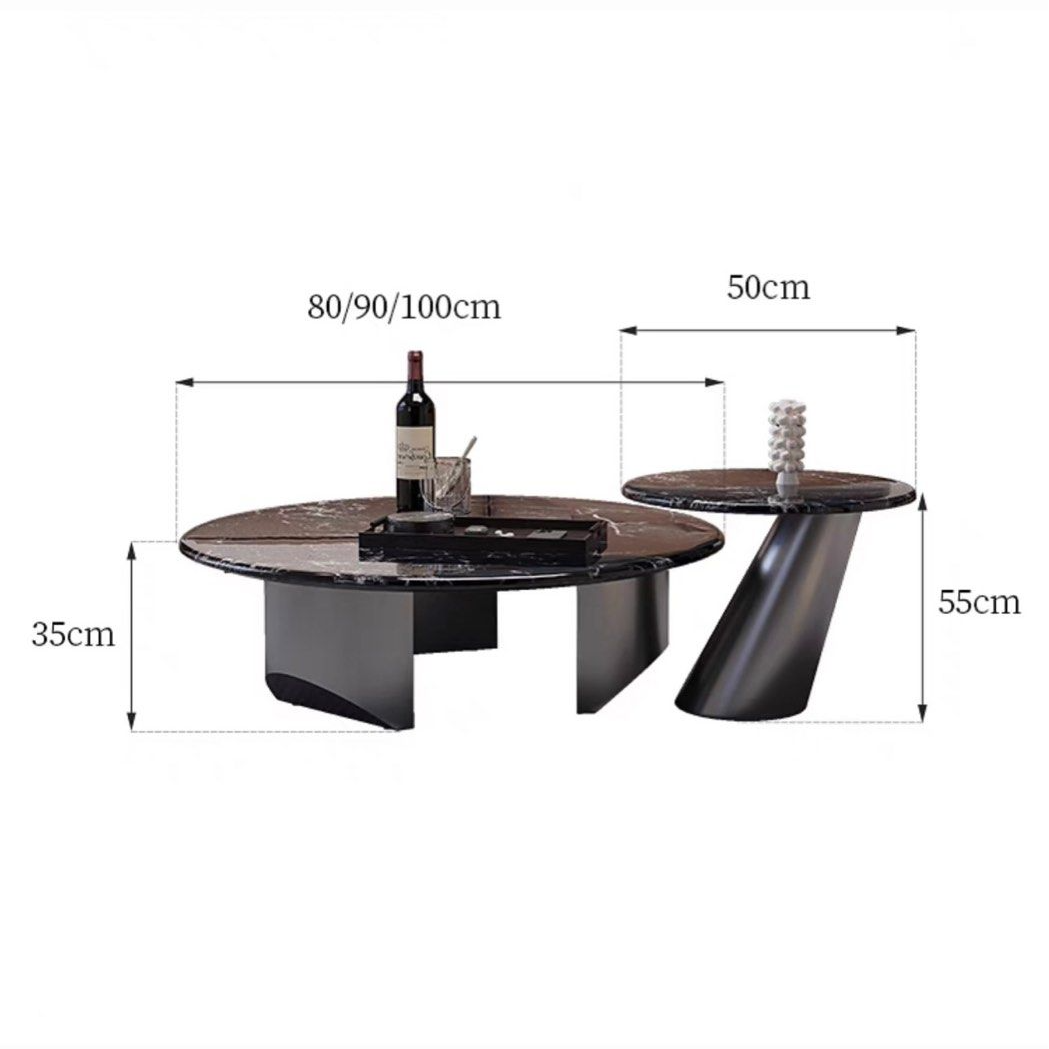 BARNETT Modern Marble Round Coffee Table