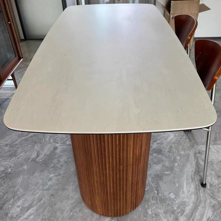 LORO Modern Travertine Dining Table
