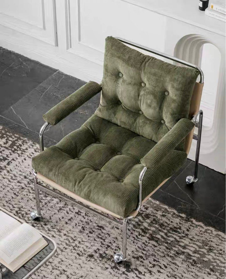 WHITNEY Modern Armchair With Wheels