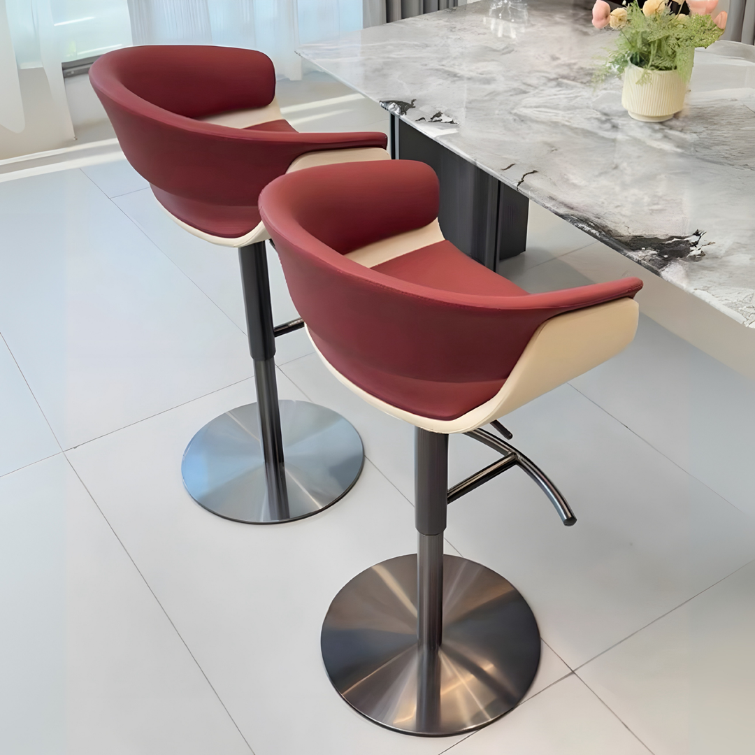 TAMSA Modern Leather Bar Stool
