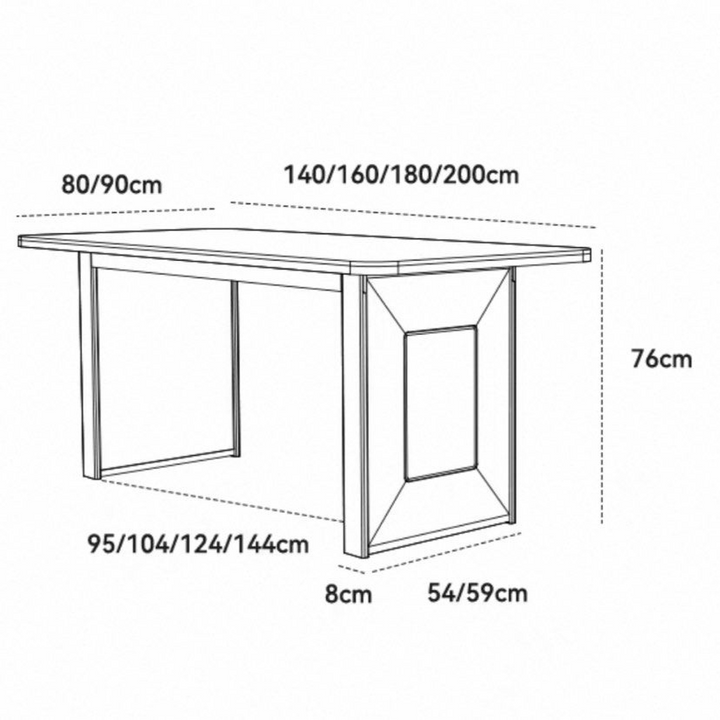 WADI Modern Travertine Dining Table