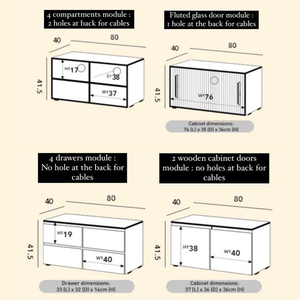 SABLEVIEW Stackable Solid Wood Modular Storage