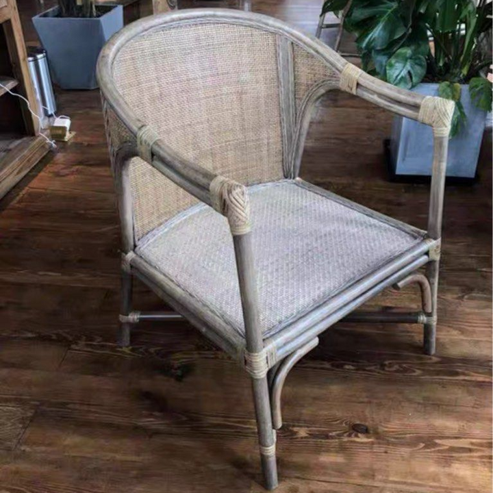 MELANIE Vintage Rattan Lounge Chair