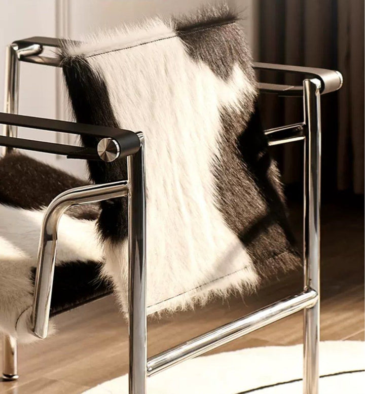 WENDY Modern Cowhide Leather Lounge Chair