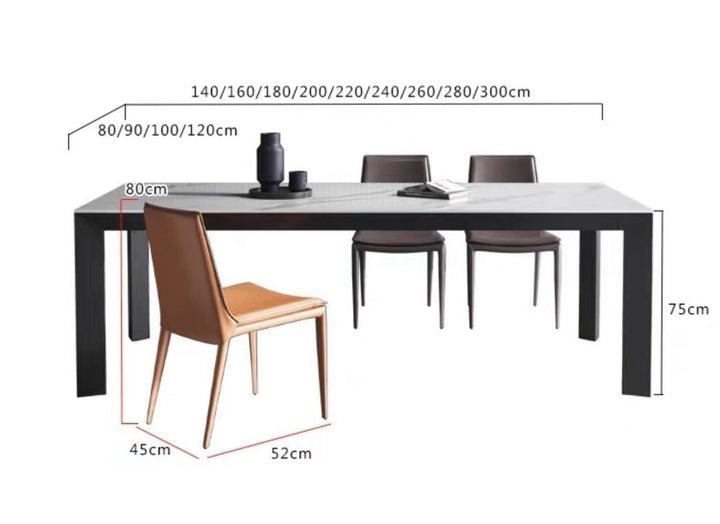 YATES Modern Slate Dining Table & Chairs
