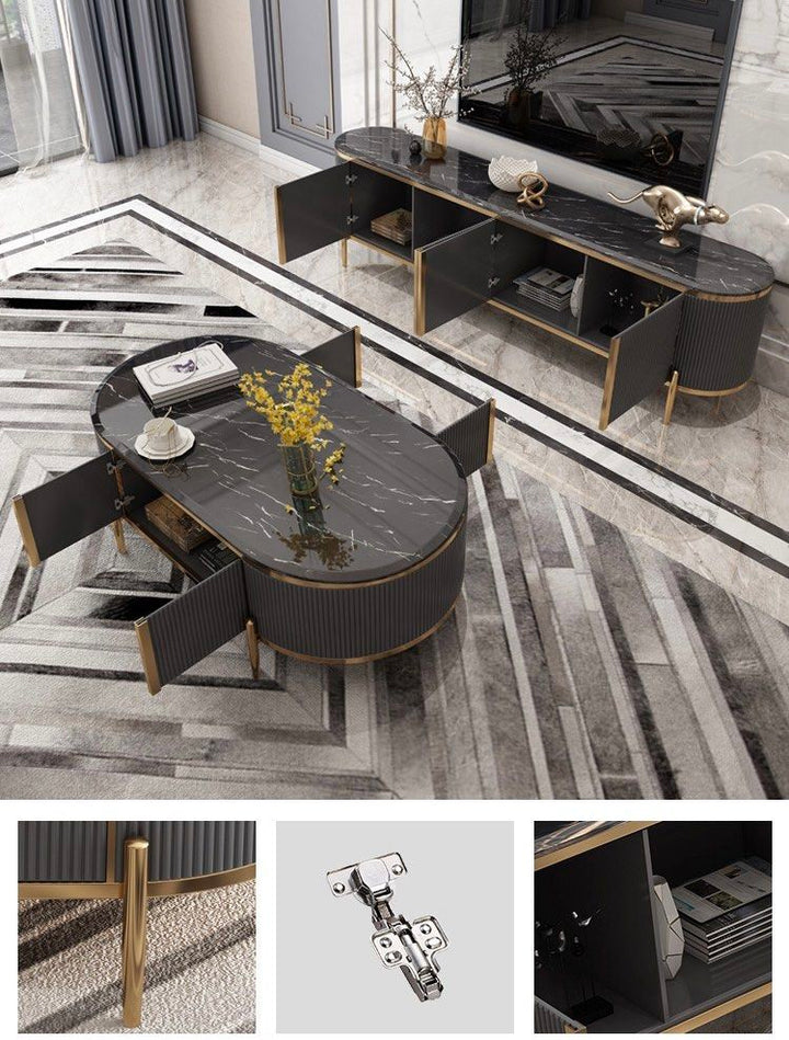 SEIDA Modern TV Console & Coffee Table