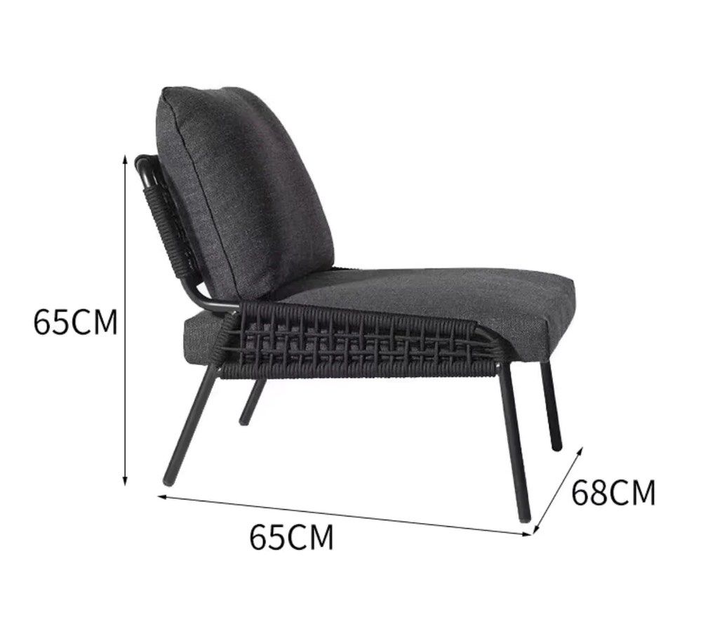 KENNY Wood Outdoor Lounge Chair ex