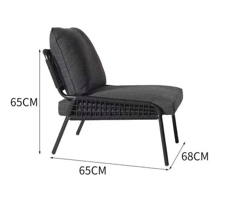 KENNY Wood Outdoor Lounge Chair ex