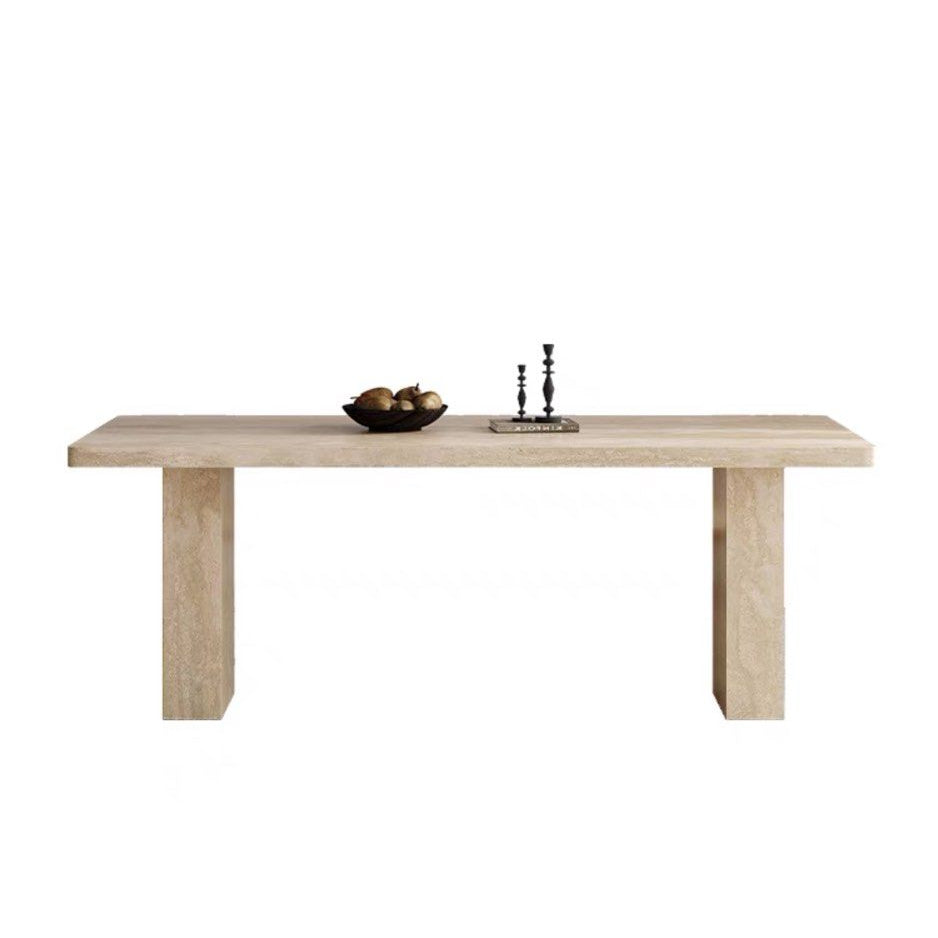 ALEXO Modern Travertine Dining Table