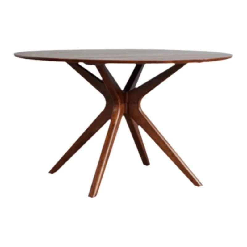 MCGHEE Solid Wood Round Dining Table