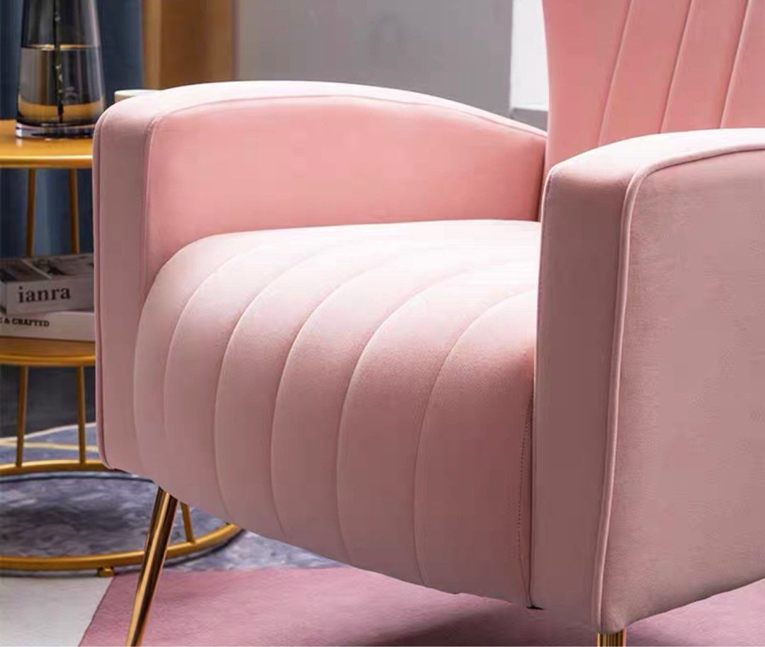 LEVI Winged Velvet Armchair
