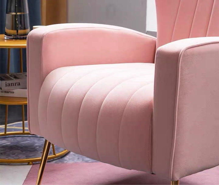 LEVI Winged Velvet Armchair