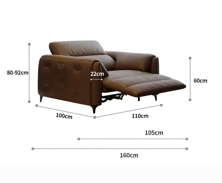 LOMARA Modern Recliner Leather Sofa