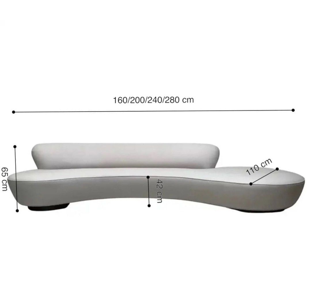 RANTOSO Boucle Curve Sofa