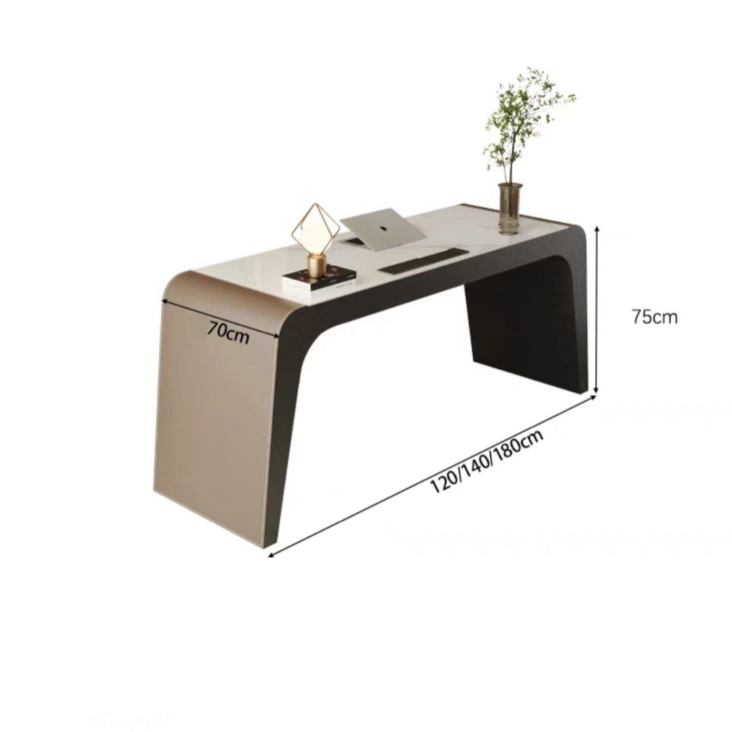 ERICH Modern Saddle Leather Study Desk